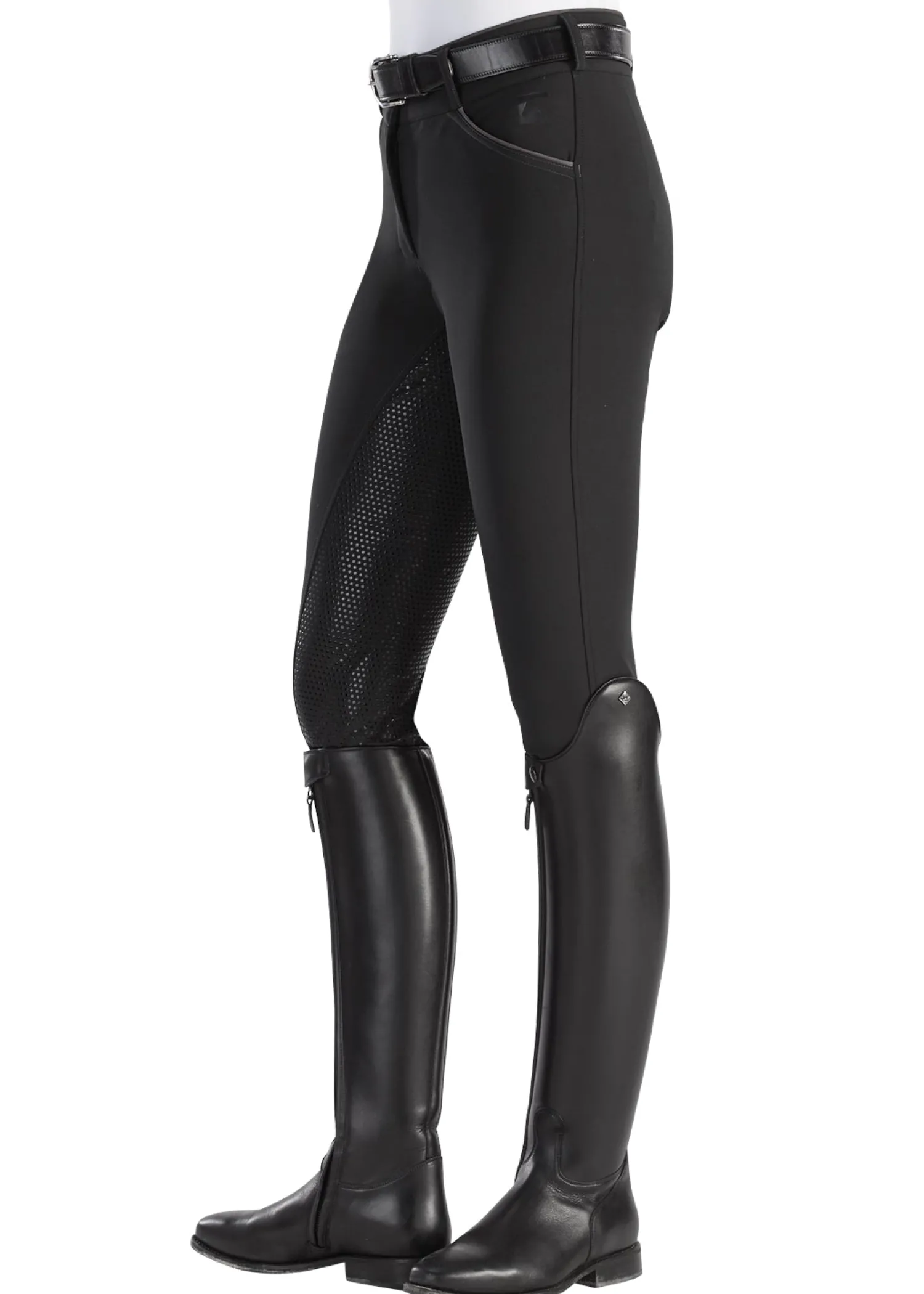 Hot SUPERHOUSE Riding Sport™ Ladies’ Synchrony Full-Seat Breech Black/Charcoal