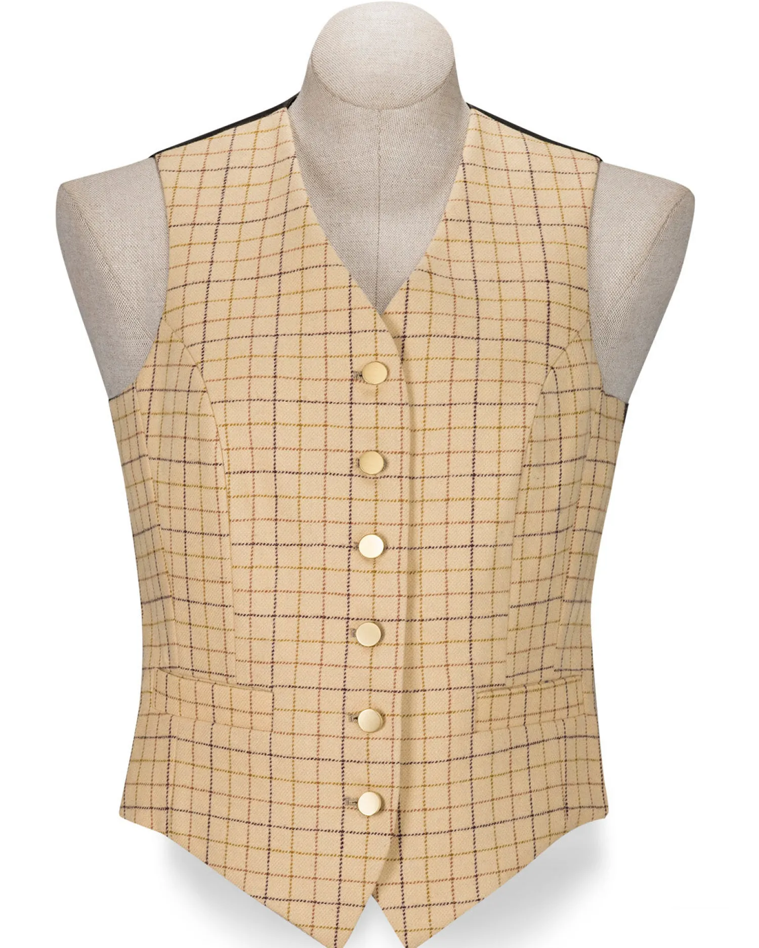 Online RJ CLASSICS R.J. Classics Ladies’ Aiken Vest Beige Tattersall