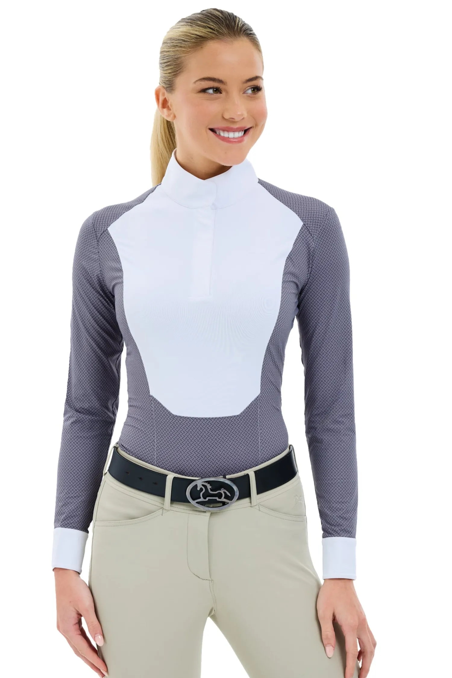 Best RJ CLASSICS R.J. Classics Ladies’ Liv Long-Sleeve Show Shirt Grey Weave