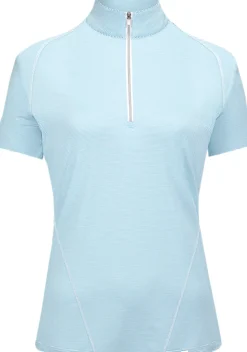 Discount RJ CLASSICS R.J. Classics Ladies’ Winnie Short Sleeve Quarter-Zip Training Shirt Aqua Breeze Stripe