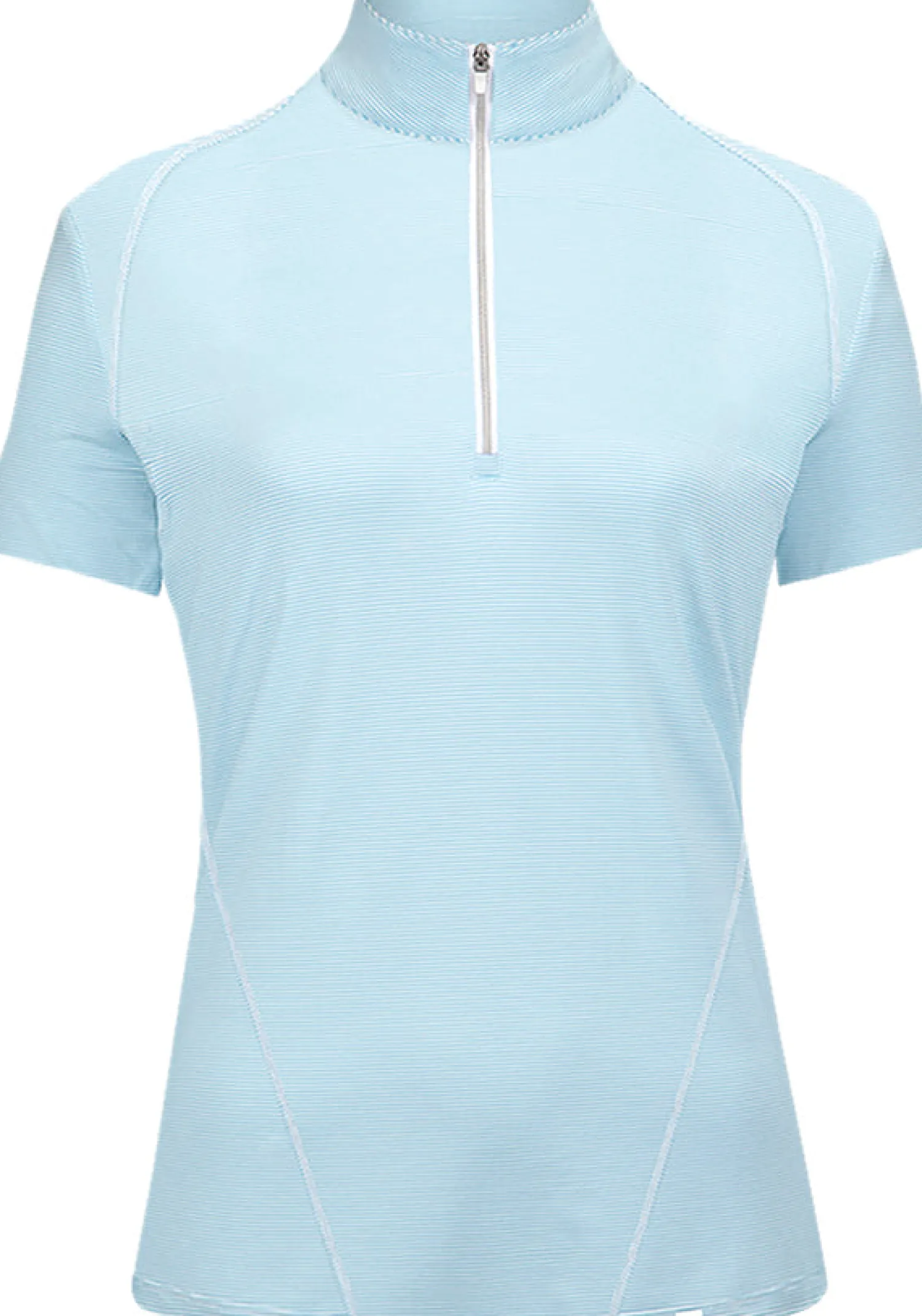 Discount RJ CLASSICS R.J. Classics Ladies’ Winnie Short Sleeve Quarter-Zip Training Shirt Aqua Breeze Stripe