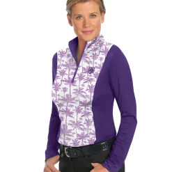 Sale ERS Romfh® Ladies’ Schuyler Long Sleeve Print Sun Shirt English Lavender Palm Print