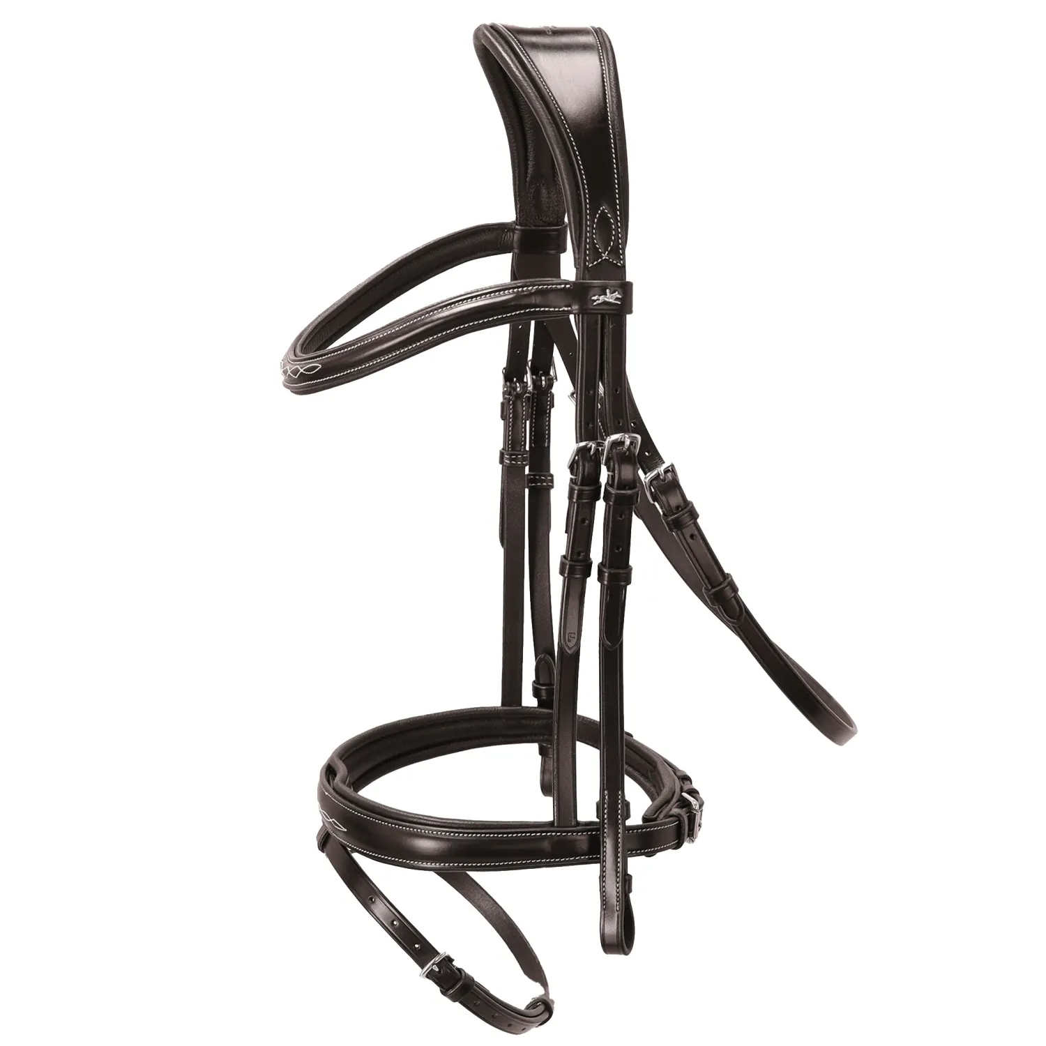 SCHOCKEMOEHLE N.A. Schockemöhle Monza Fancy Stitched Bridle Dark Brown/Silver