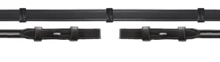Outlet SCHOCKEMOEHLE N.A. Schockemöhle Rolled Leather Reins with Hand Stops Black/Silver