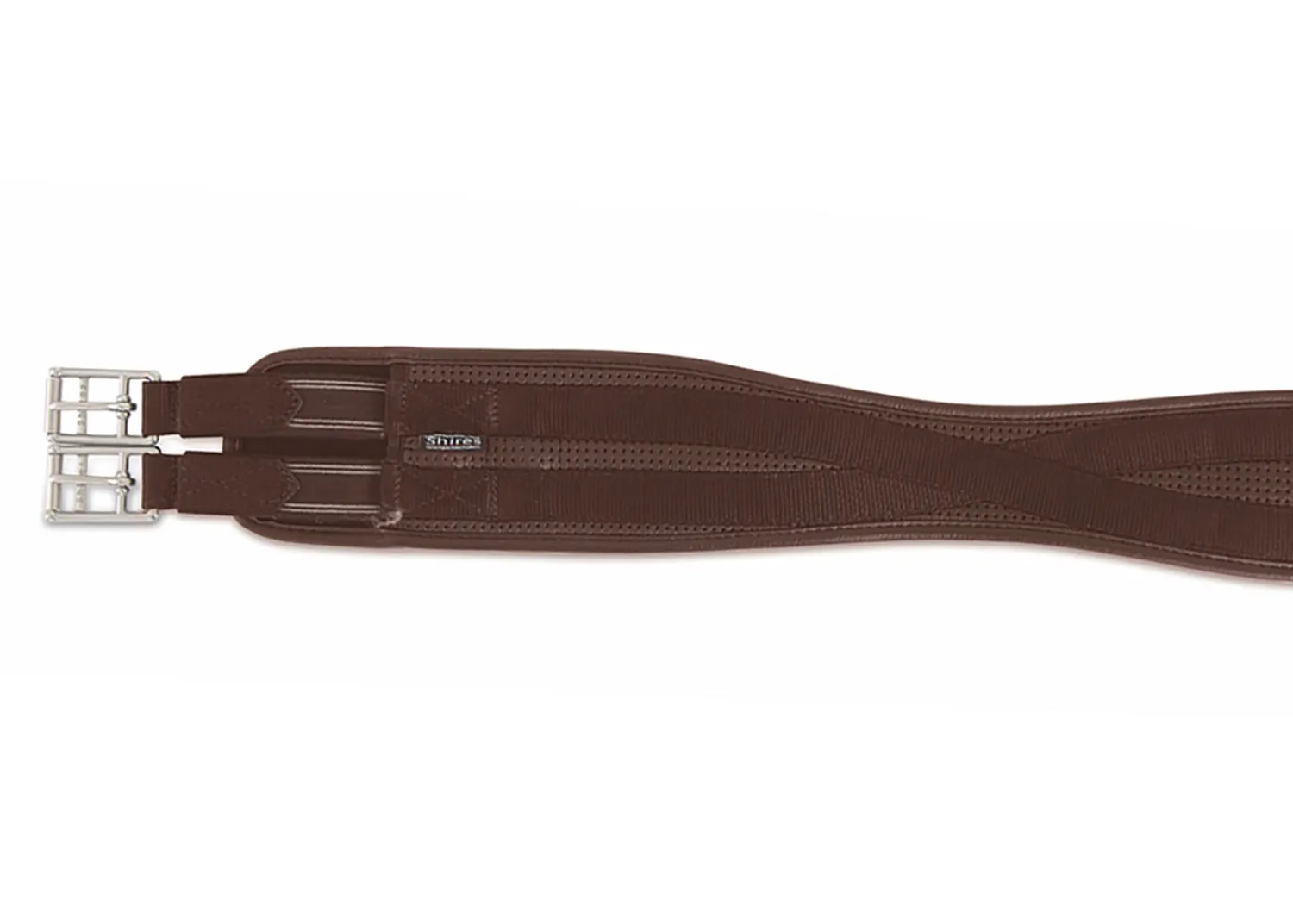 Online SHIRES EQUESTRIAN Shires Anti-Chafe Contour Girth with Elastic Brown
