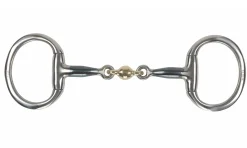 Clearance SHIRES EQUESTRIAN Shires Blue Sweet Iron Flat Eggbutt Bit with Lozenge Stainless Steel