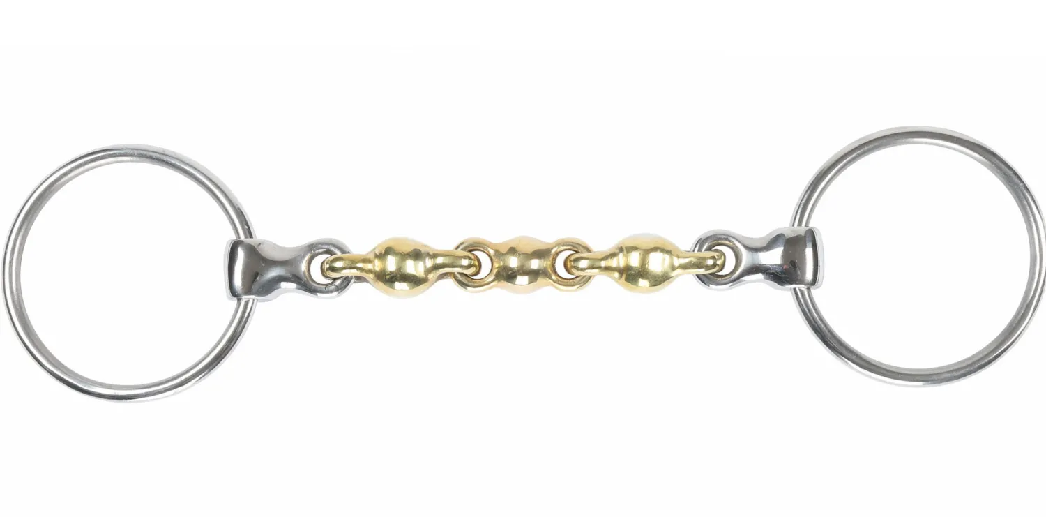 Hot SHIRES EQUESTRIAN Shires Brass Alloy Loose Ring Waterford Bit Stainless Steel