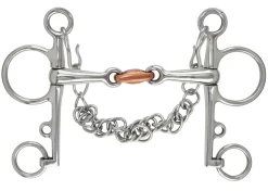 Sale SHIRES EQUESTRIAN Shires Double-Jointed Pelham Bit with Copper Lozenge Stainless Steel