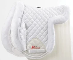 SHIRES EQUESTRIAN Shires SupaFleece Rimmed Shaped Pad White