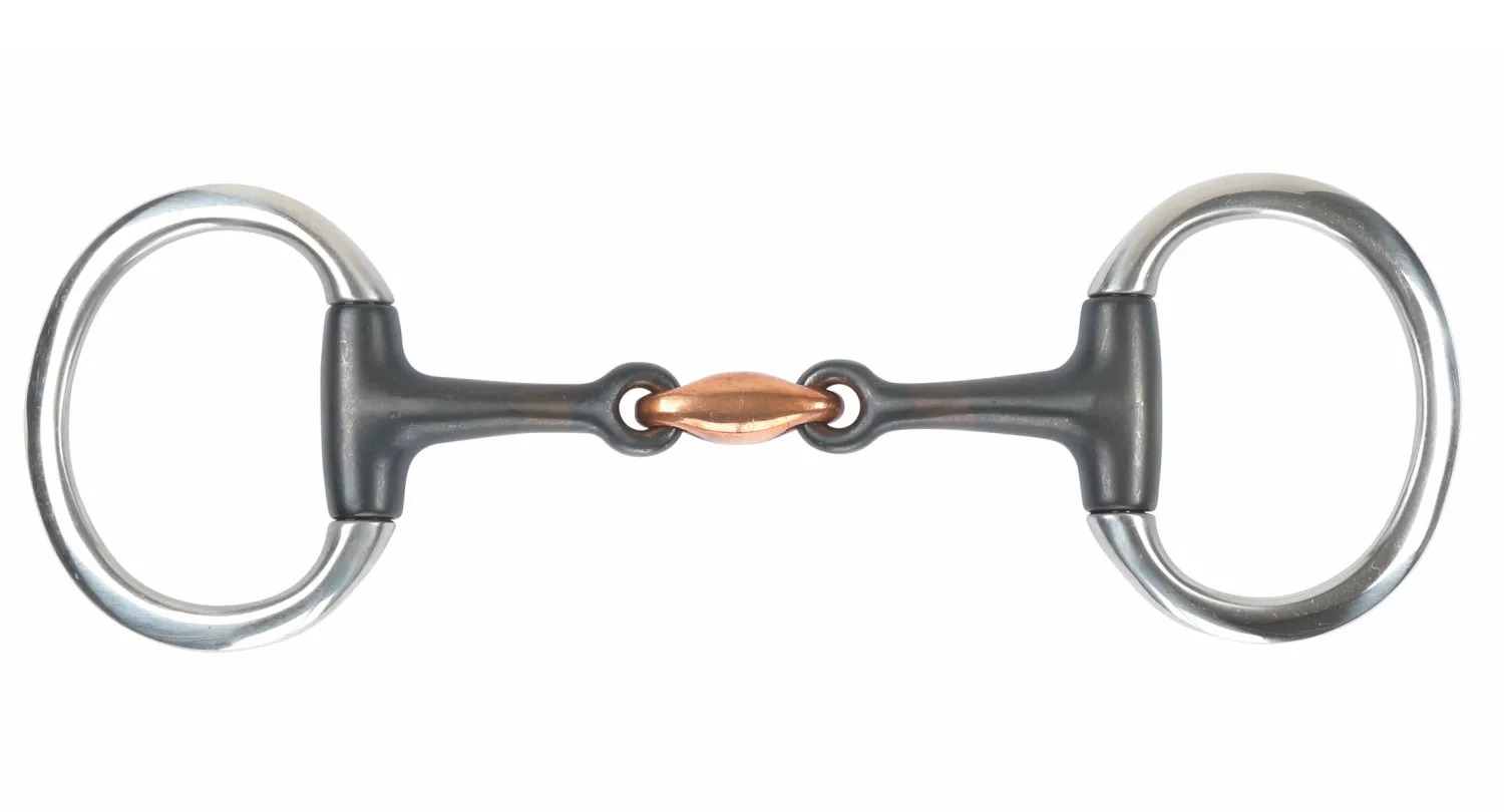 Hot SHIRES EQUESTRIAN Shires Sweet Iron Flat Ring Eggbutt Bit with Lozenge Stainless Steel