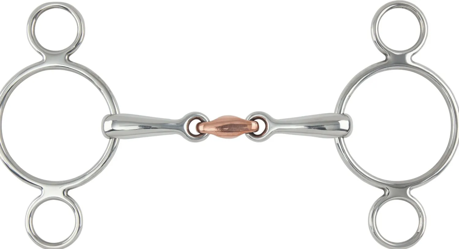 Discount SHIRES EQUESTRIAN Shires Two-Ring Copper Lozenge Gag Bit Stainless Steel