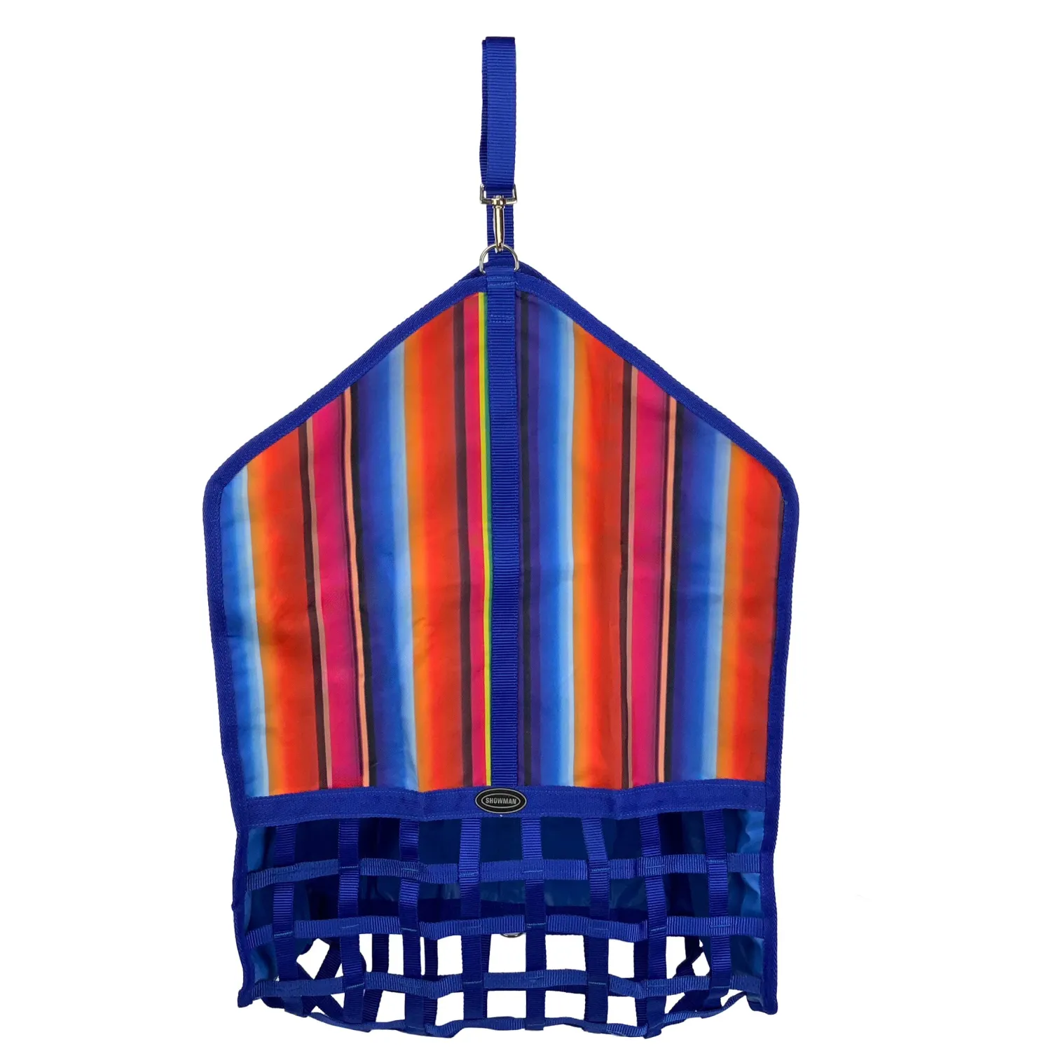 Best SHILOH STABLES TACK Showman® Webbed Slow Feed Hay Bag Neon Serape