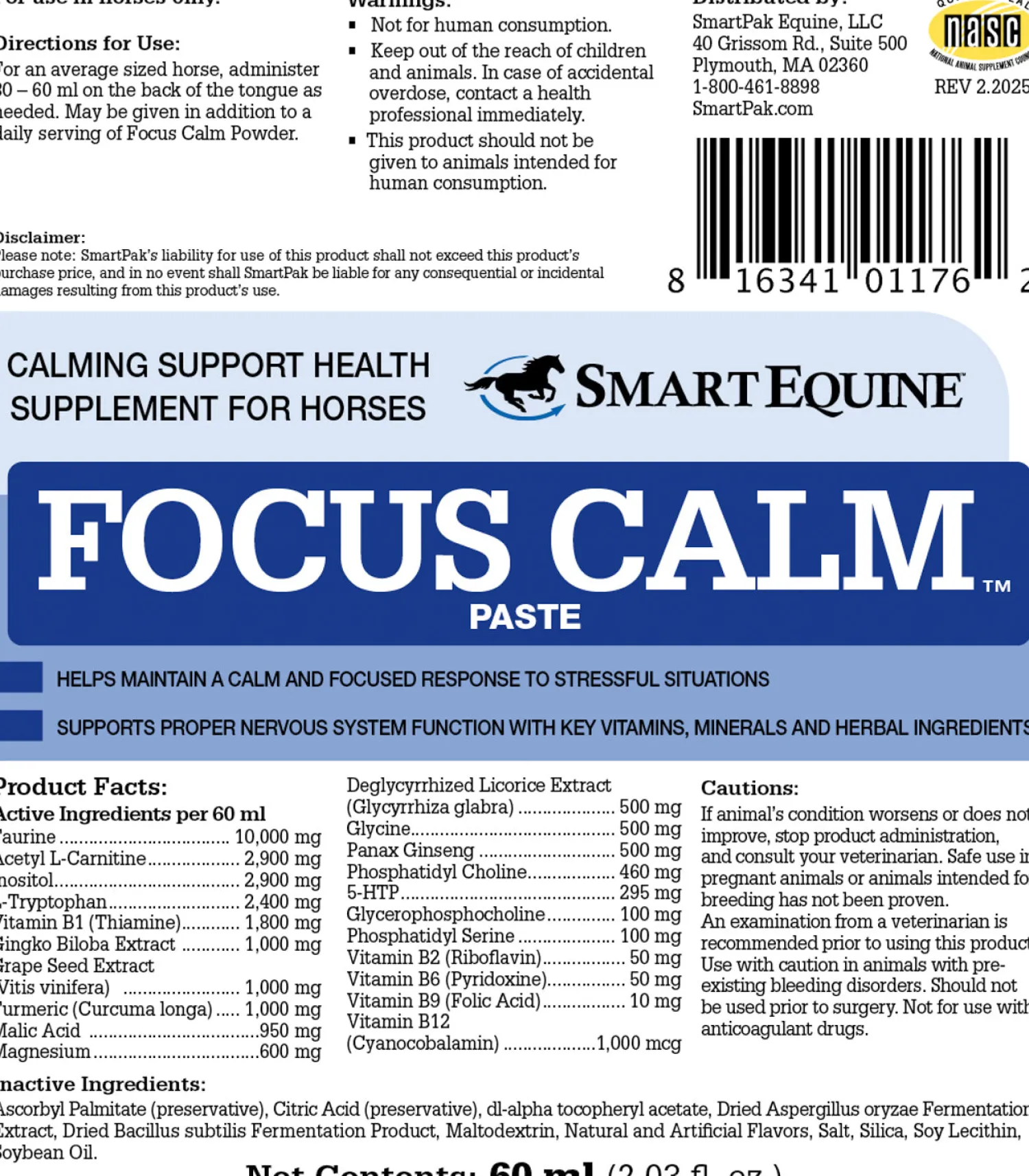 New SMARTEQUINE ™ Focus Calm Paste NA