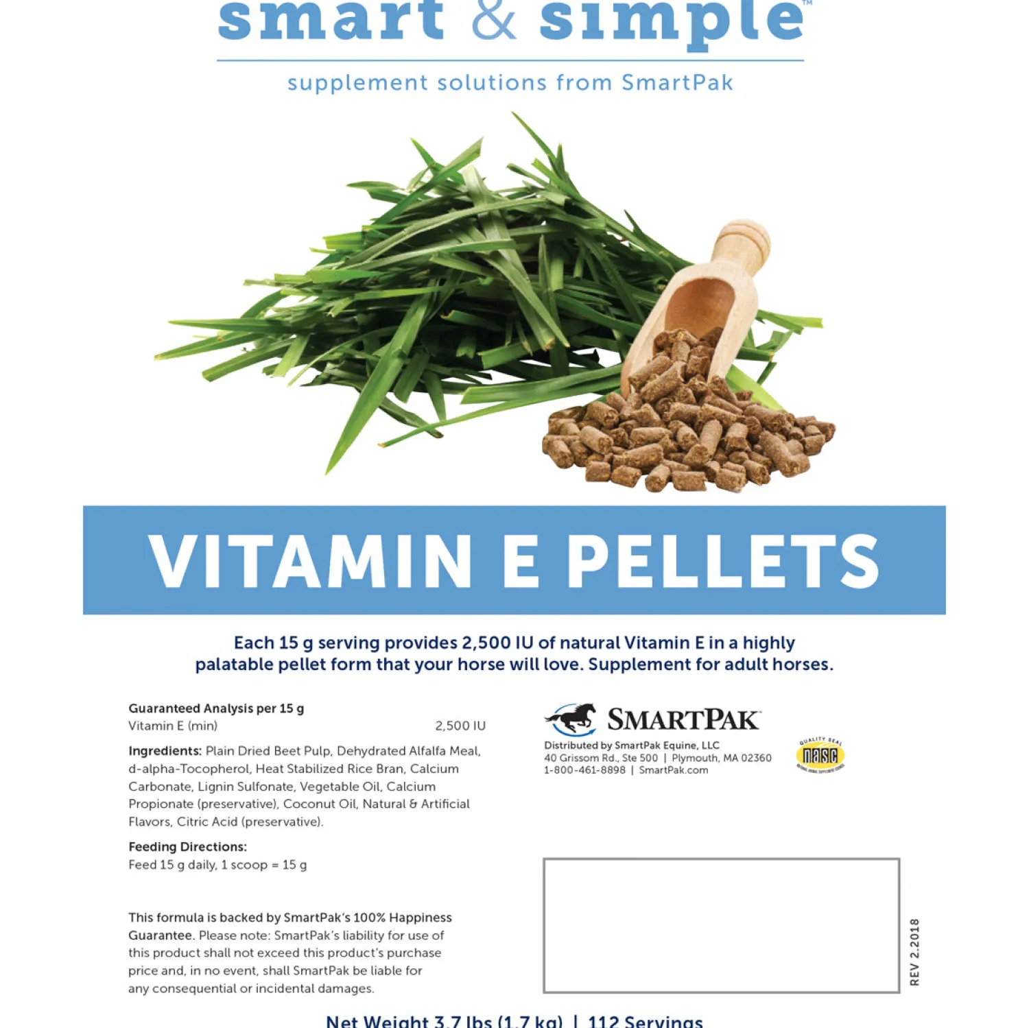 Outlet SMARTPAK SmartEquine™ Smart & Simple® Vitamin E Pellets - 3.7 lbs.