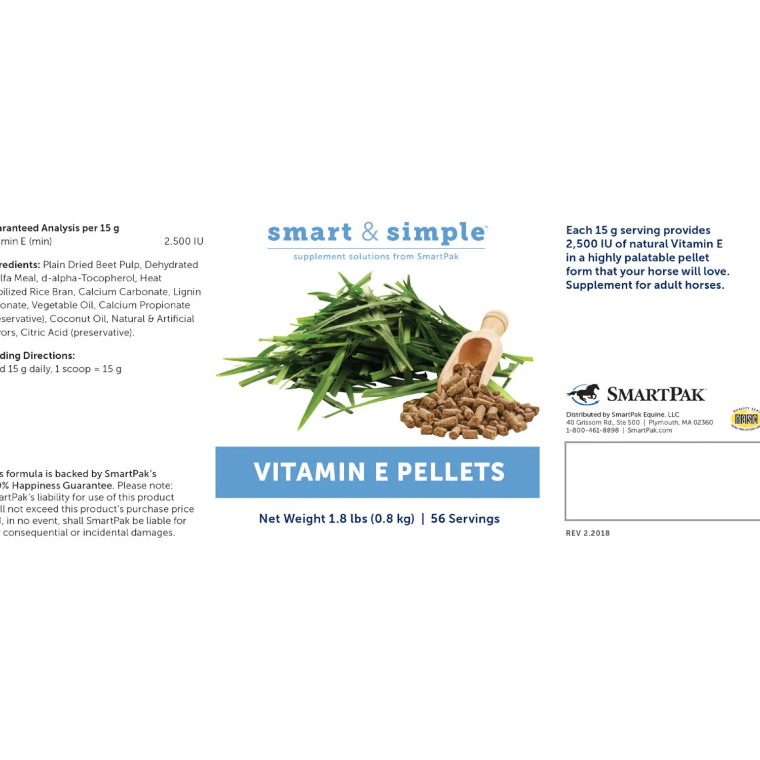 Best SMARTPAK SmartEquine™ Smart & Simple® Vitamin E Pellets - 1.8 lbs.