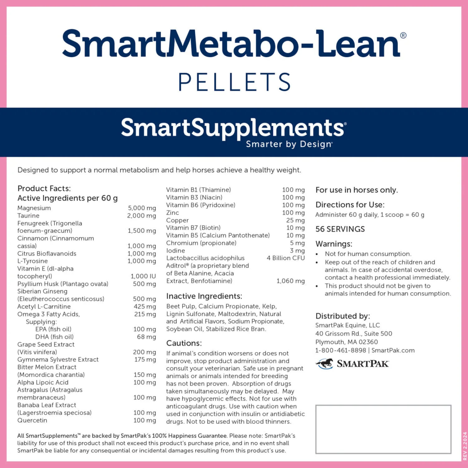 Sale SMARTPAK SmartEquine™ SmartMetabo-Lean® Pellets - 7.5 lbs.