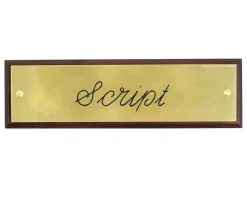 Clearance CRW Stall Plate Mounted on Walnut Plaque