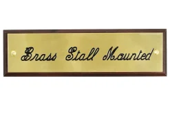 Clearance CRW Stall Plate Mounted on Walnut Plaque