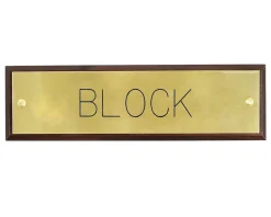 Clearance CRW Stall Plate Mounted on Walnut Plaque