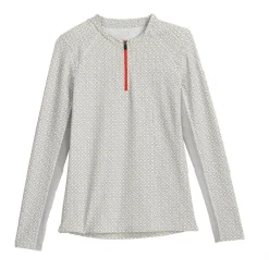 Sale KIRSCH Stride™ CoolBlast® 100 Ladies’ Print Long Sleeve Shirt White/Grey
