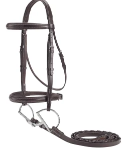 Clearance KINGS INTERNATIONAL Suffolk™ Fancy-Stitched Single Crown Bridle Brown