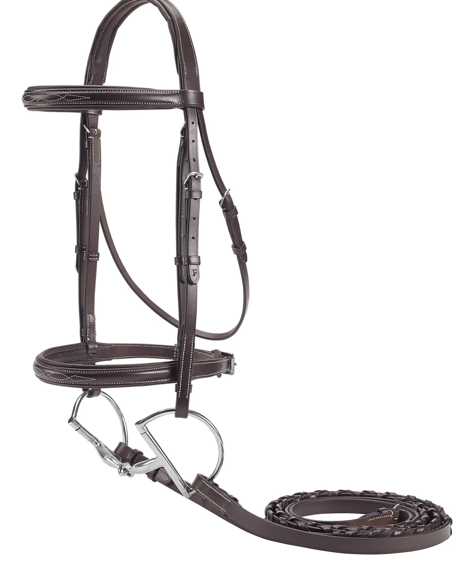 Clearance KINGS INTERNATIONAL Suffolk™ Fancy-Stitched Single Crown Bridle Brown