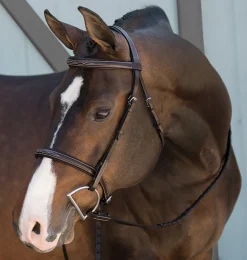 Clearance KINGS INTERNATIONAL Suffolk™ Fancy-Stitched Single Crown Bridle Brown
