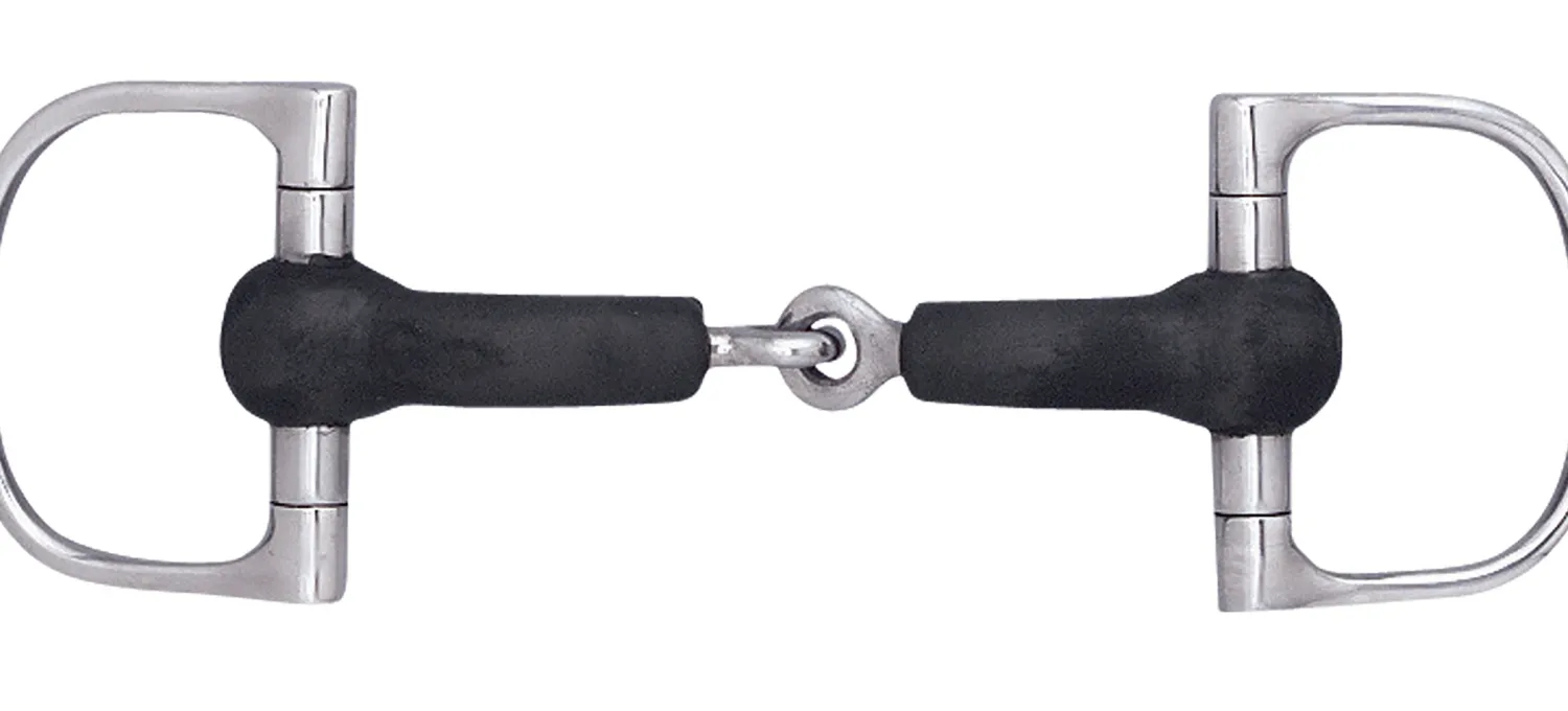 New KING YOUNG Suffolk™ Hard Rubber Single-Jointed Snaffle D-Ring Bit