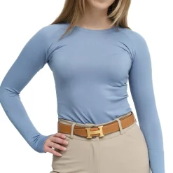 New TKEQ THE SHOP TKEQ Ladies’ Kennedy Seamless Long Sleeve Shirt 2.0 Denim