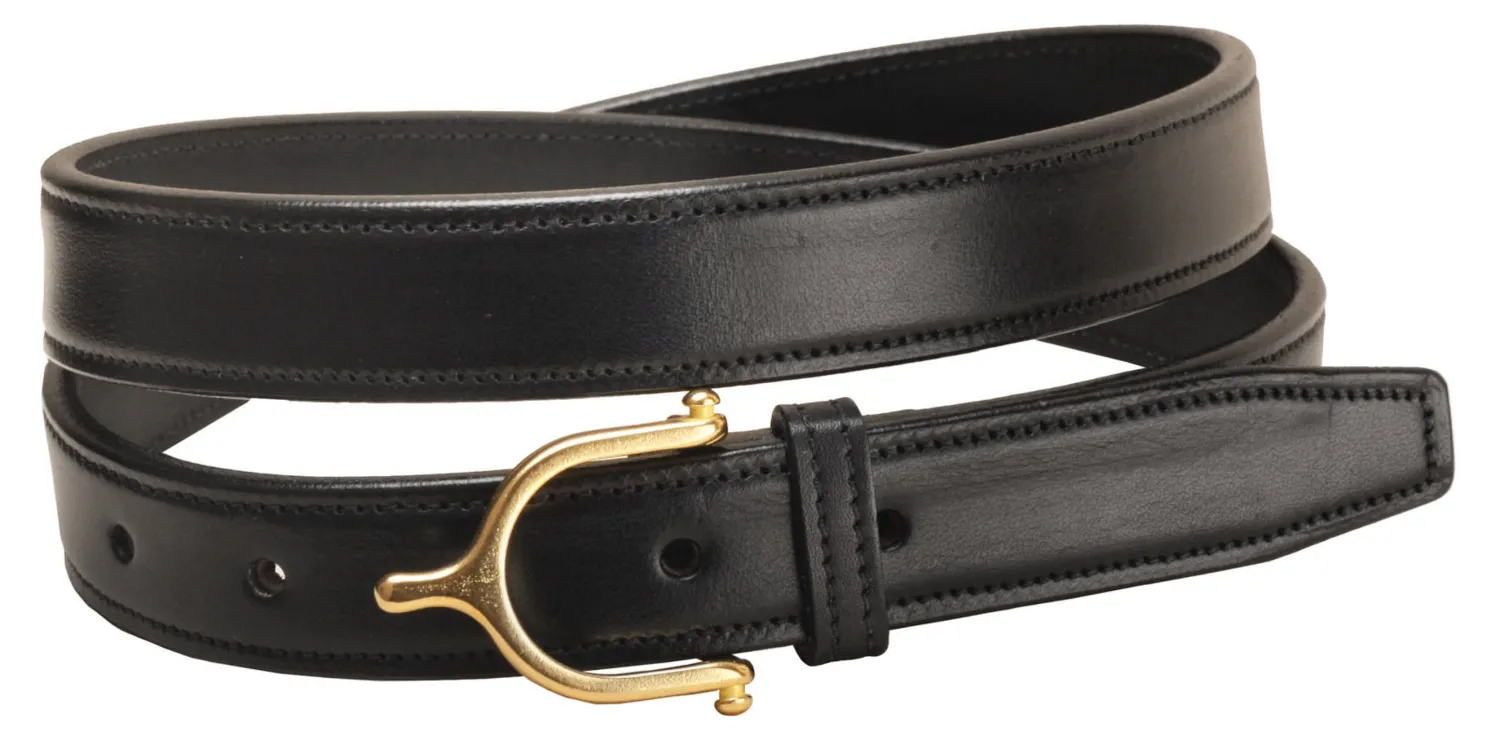 New TORY LEATHER 1" Brass Spur Buckle Belt