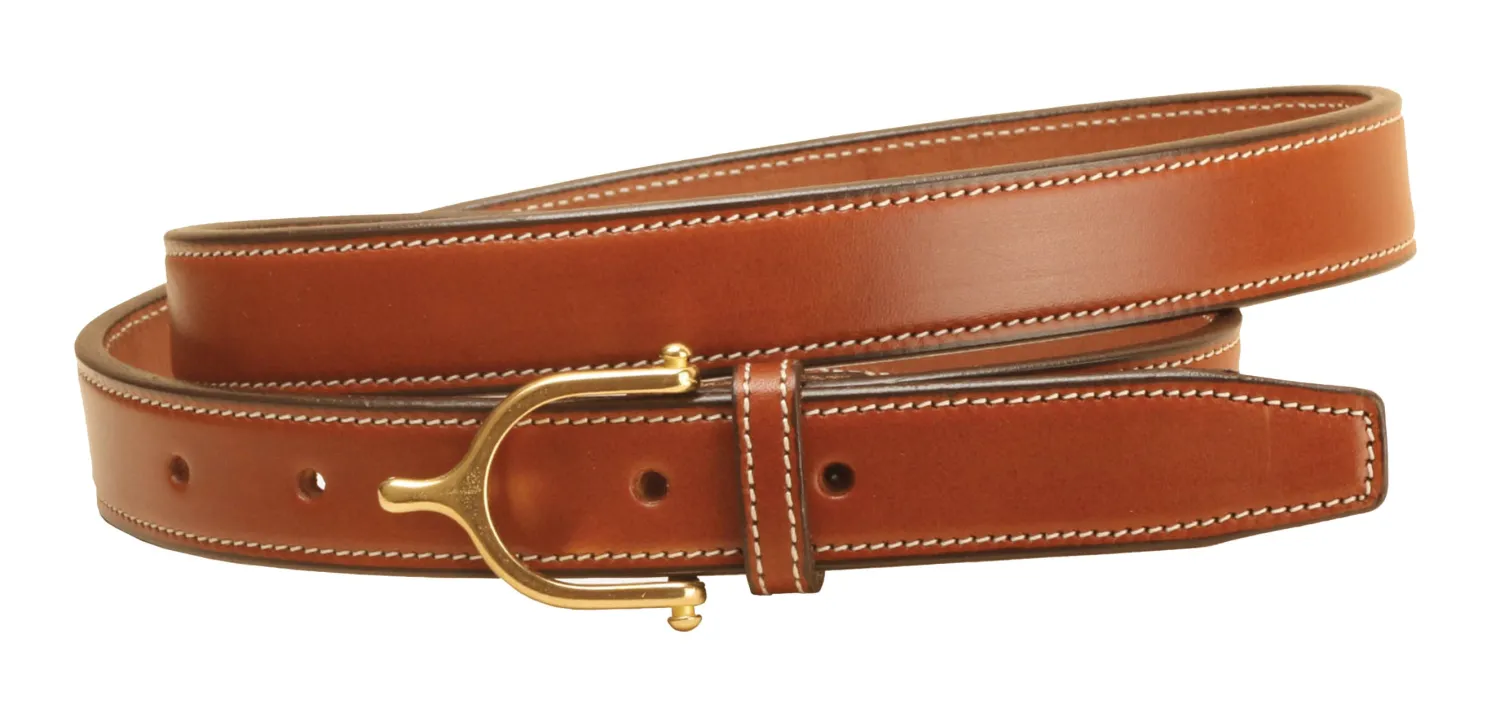 New TORY LEATHER 1" Brass Spur Buckle Belt