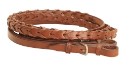 New TORY LEATHER Company 5/8" x 60" Laced Reins with Buckle Bit Ends