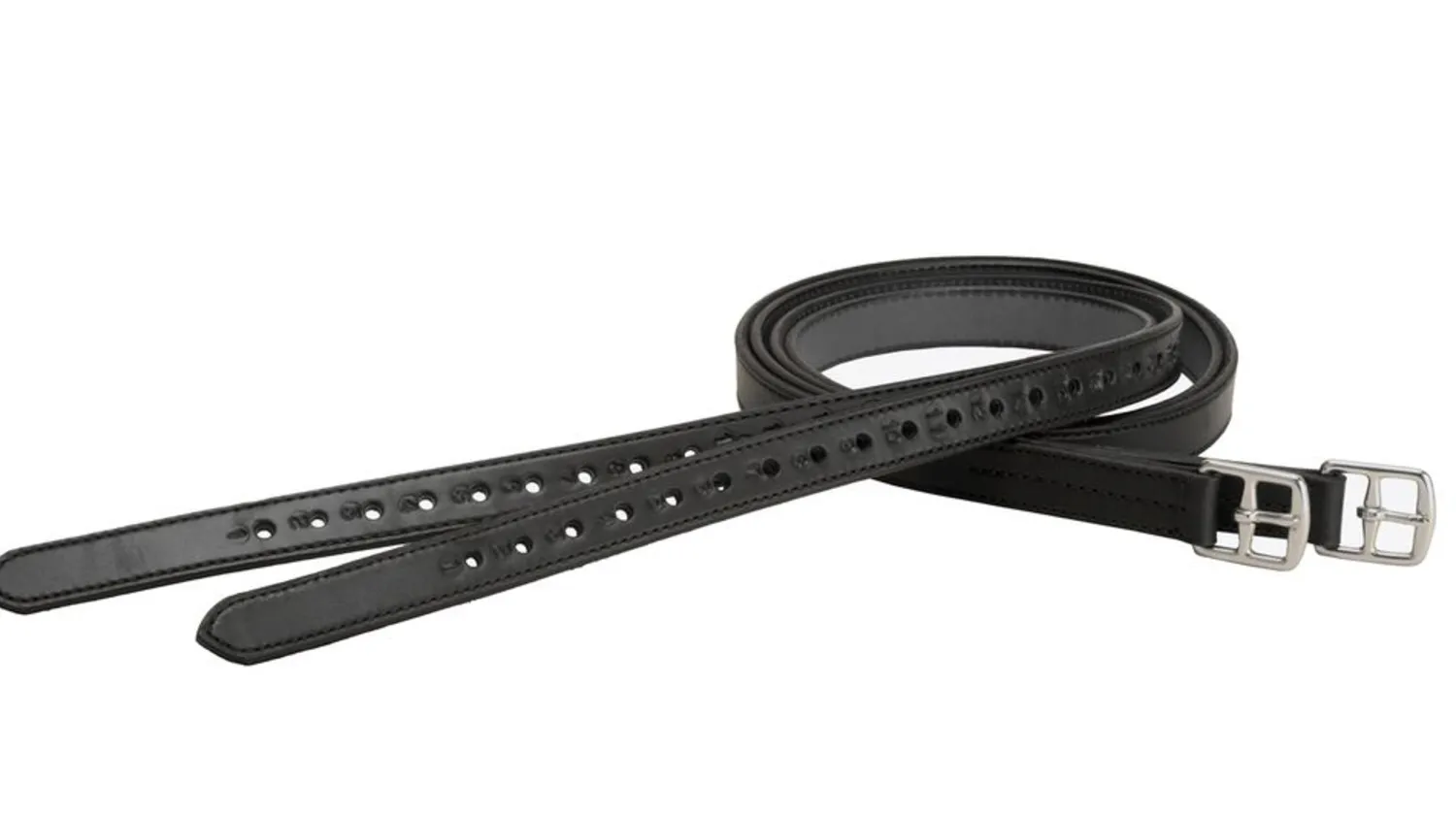 Online TORY LEATHER Company 1" x 60" Half-Hole Stirrup Leathers Black