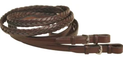 Online TORY LEATHER Company 5/8" x 60" Five-Plait Braided English Reins with Buckle Bit Ends