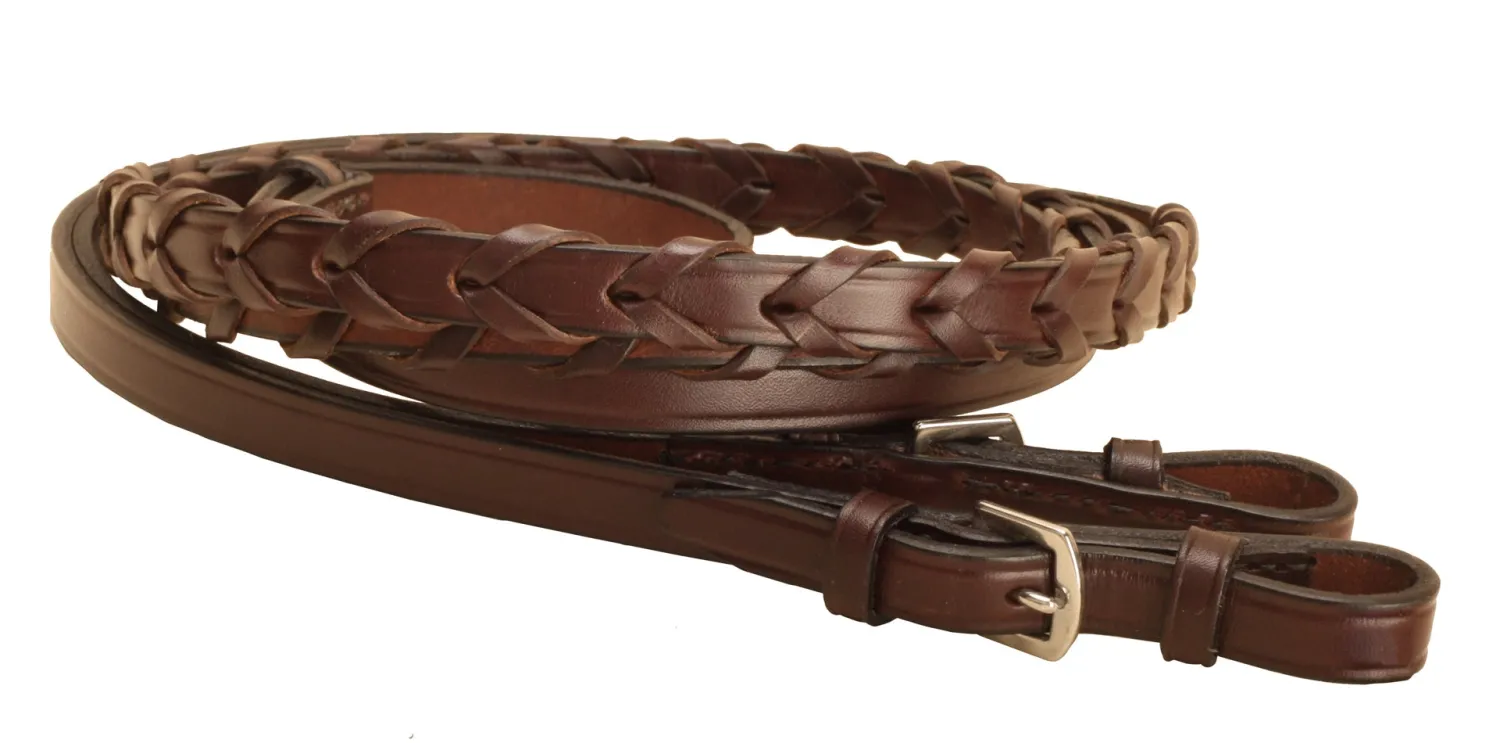 Online TORY LEATHER Company 5/8" x 54" Laced Reins with Buckle Bit Ends