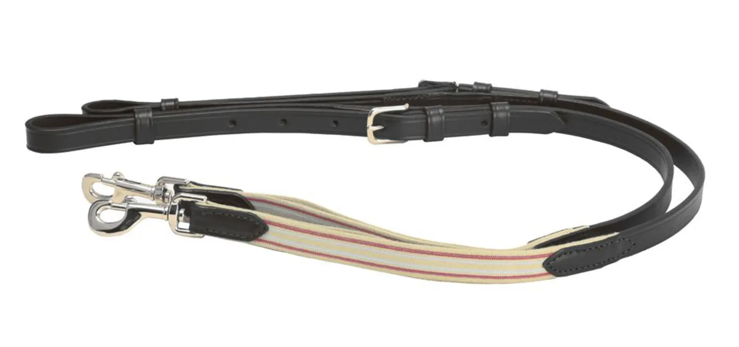 TORY LEATHER Company Bridle Leather 3/4" Side Reins with Elastic