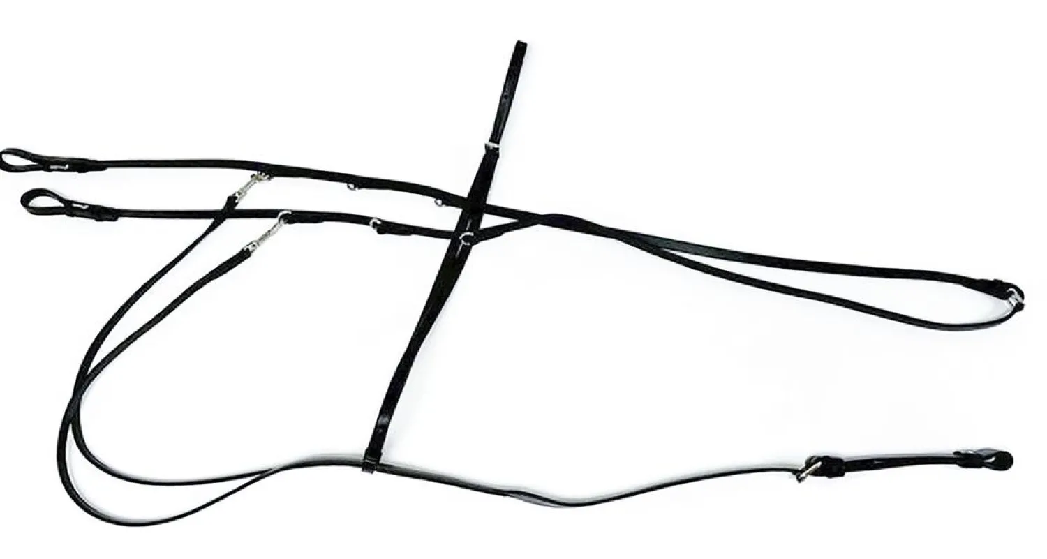 New TORY LEATHER Company German Martingale Rein Set