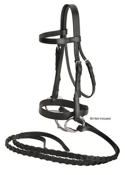 TORY LEATHER Company Oversize Fox Hunt Bridle with Laced Reins