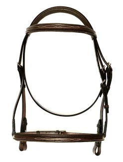 Outlet TORY LEATHER Company Raised Padded Fancy-Stitched Bridle Havana