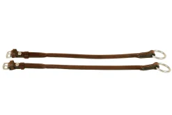 New TORY LEATHER Company Rolled Leather Gag Cheeks Havana