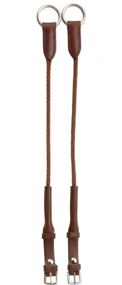Hot TORY LEATHER Company Rope Gag Cheeks with Leather Trim Havana