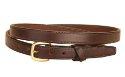 Best TORY LEATHER Crossed Keeper Belt with Brass Buckle