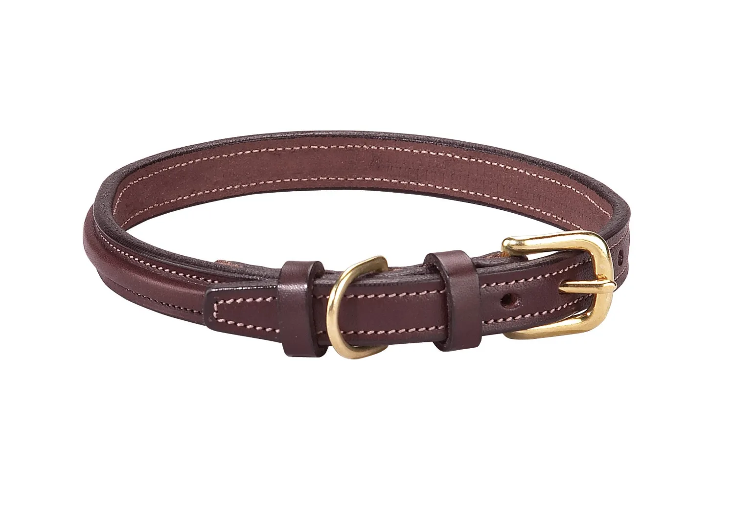 Clearance TORY LEATHER Narrow Square-Raised Dog Collar with Nameplate Space