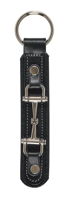 New TORY LEATHER Snaffle Bit Padded Leather Key Chain