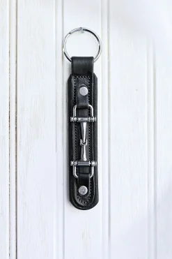 New TORY LEATHER Snaffle Bit Padded Leather Key Chain