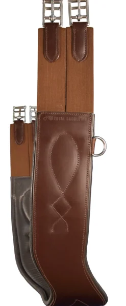 Best TOTAL SADDLE FIT Shoulder Relief Girth Brown