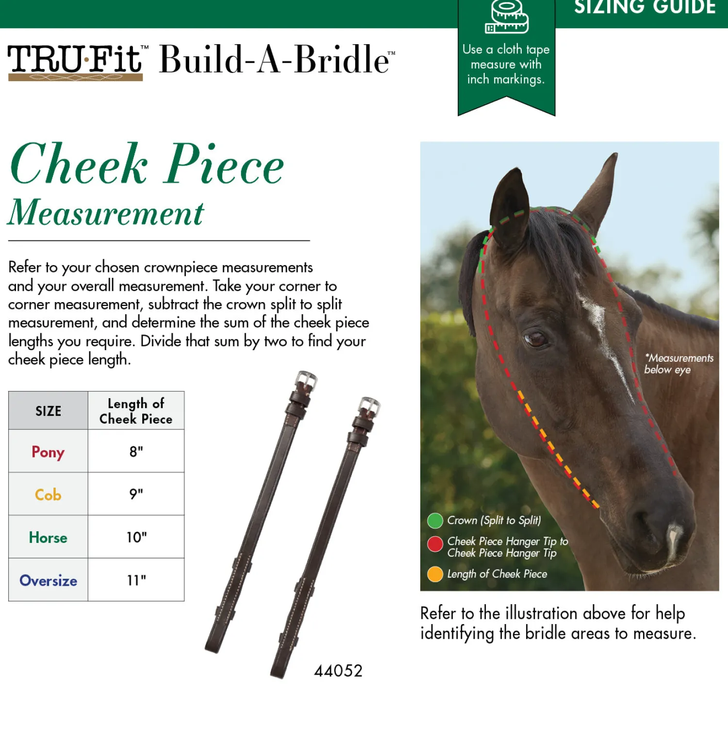Outlet KINGS INTERNATIONAL TRU-Fit™ Build-A-Bridle™ Cheek Pieces Chocolate