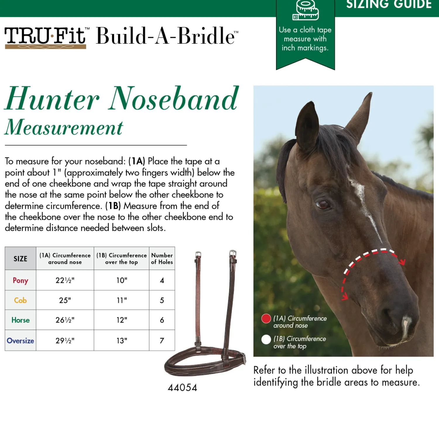 Hot KINGS INTERNATIONAL TRU-Fit™ Build-A-Bridle™ Fancy-Stitched Hunter Noseband Chocolate