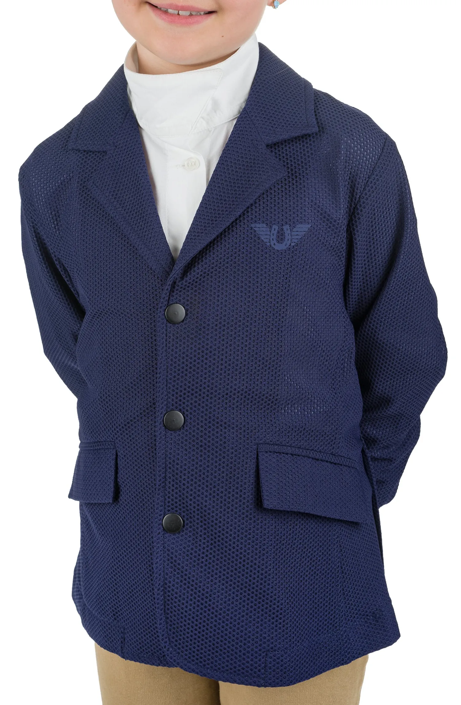 Online JPC EQUESTRIAN TuffRider® Children’s EquiVent Lite Show Coat Navy
