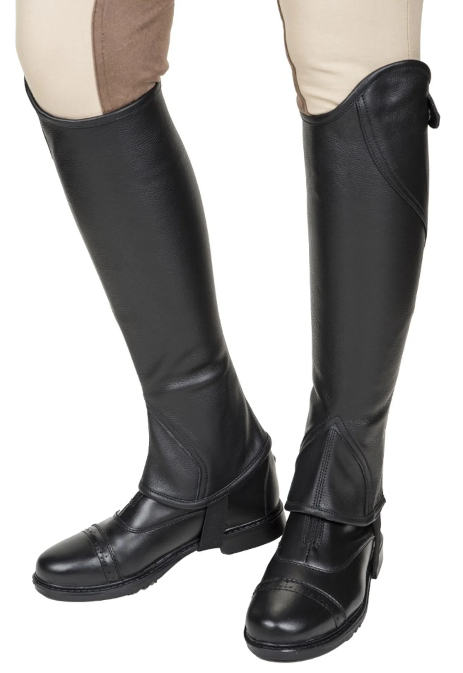 JPC EQUESTRIAN TuffRider® Ladies’ Belmont Leather Half Chaps Black